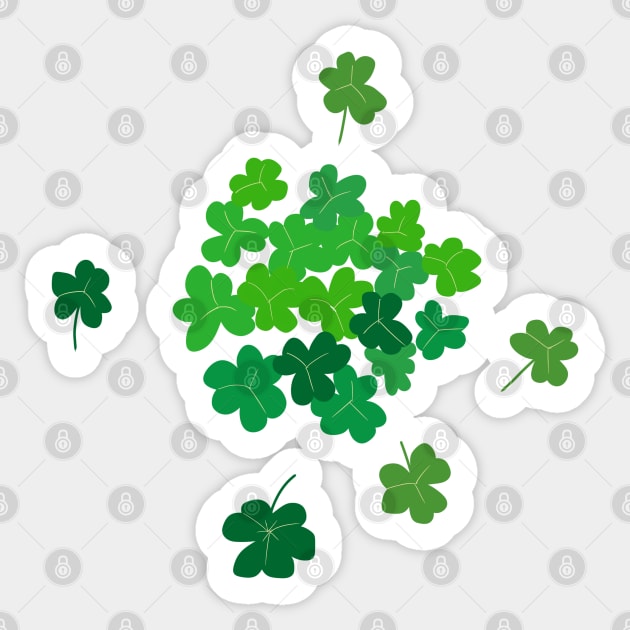 Three leaf clovers Sticker by WritingLuv